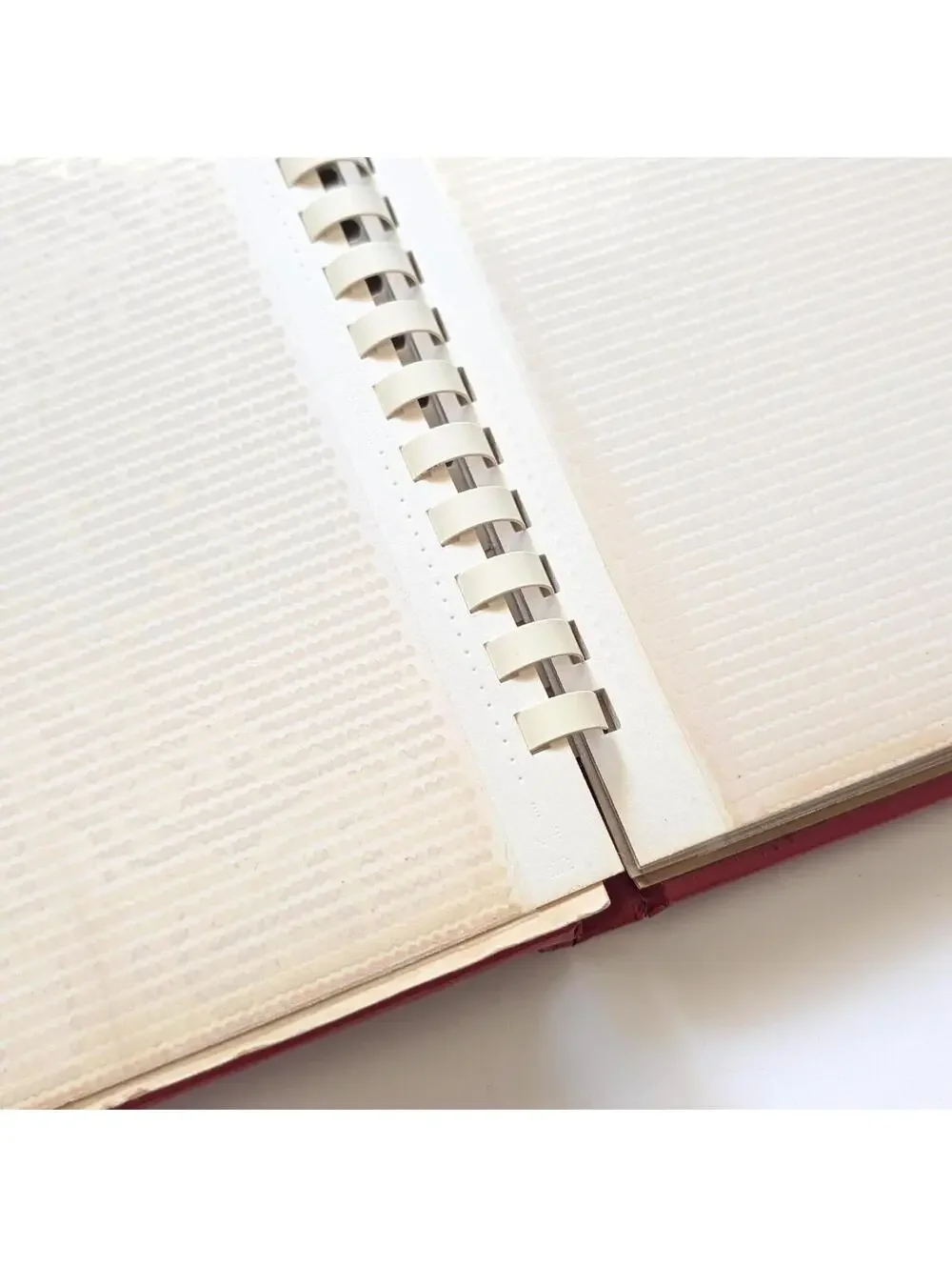 Red Vintage Magnetic Photo Album with Gold Foil Accent